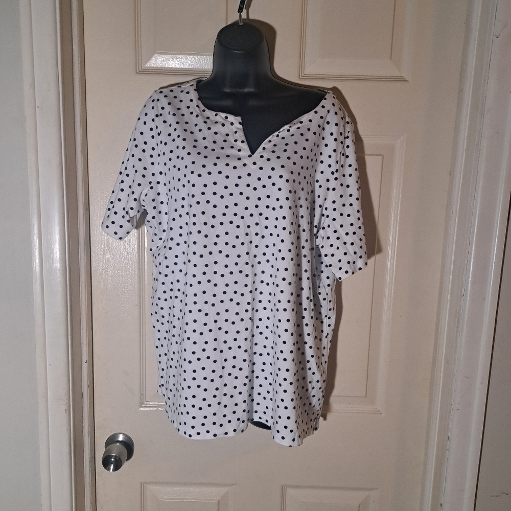 Talbots polka Dot blouse size 2XP